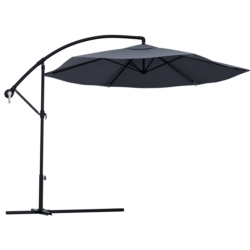 Parasol ogrodowy na wysięgniku składany 300cm Szary + Pokrowiec