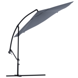 Parasol ogrodowy na wysięgniku składany 300cm Szary + Pokrowiec