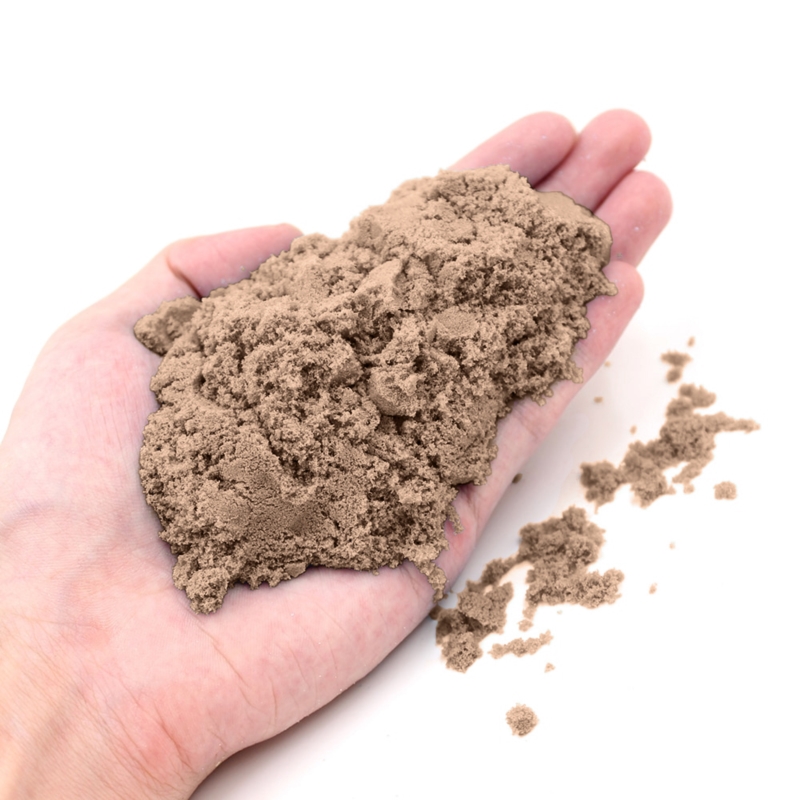 Piasek kinetyczny 3kg Naturalny z pompowaną piaskownicą + Foremki i Pompka