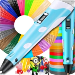 Długopis 3D dla dzieci drukarka Niebieski + Wkłady