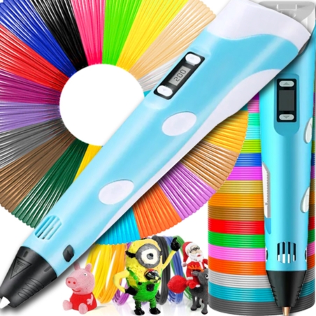 Długopis 3D dla dzieci drukarka Niebieski + Wkłady