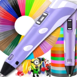 Długopis 3D dla dzieci drukarka Fioletowy + Wkłady