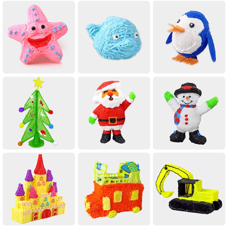 Długopis 3D dla dzieci drukarka Niebieski + Wkłady 110m