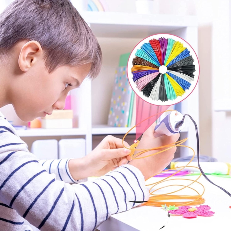 Długopis 3D dla dzieci drukarka Fioletowy + Wkłady 210m