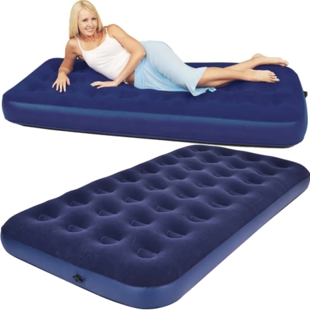Materac dmuchany jednoosobowy flokowany 191x73cm