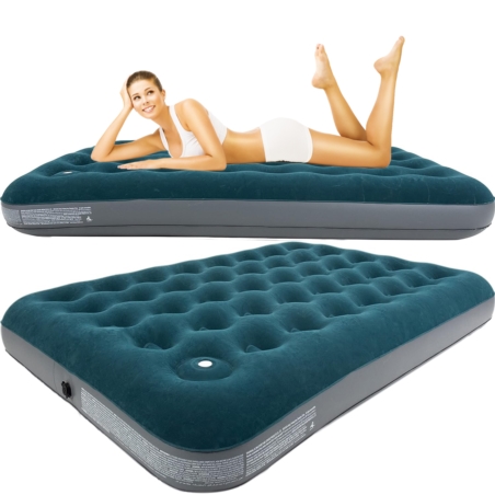 Materac dmuchany dwuosobowy 191x137cm z wbudowaną Pompką