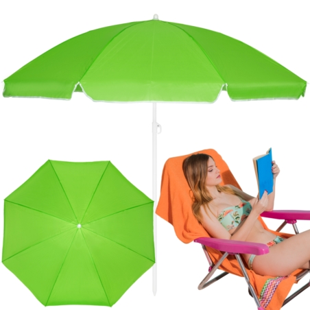 Parasol plażowy składany łamany Zielony 180cm