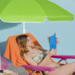 Parasol plażowy składany łamany Zielony 180cm