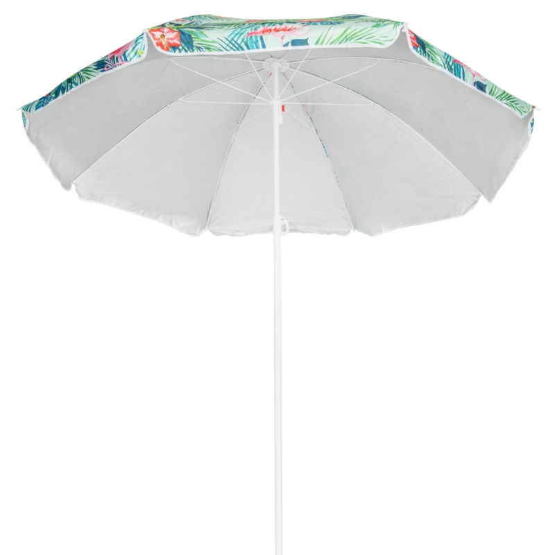 Parasol plażowy łamany składany Tropikalne kwiaty 180cm
