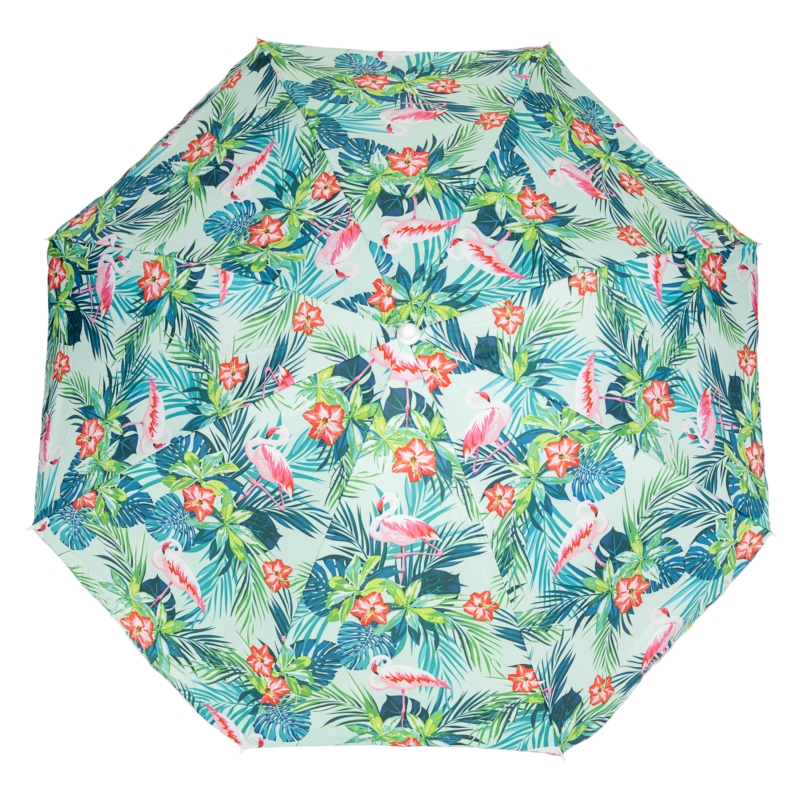 Parasol plażowy łamany składany Tropikalne kwiaty 180cm