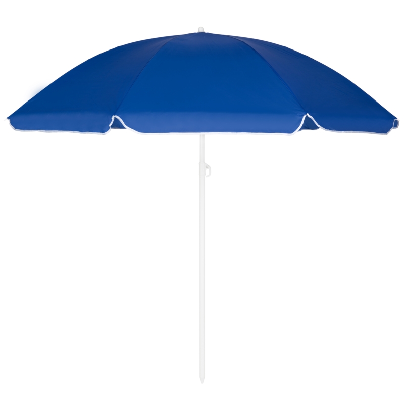Parasol plażowy łamany wbijany Niebieski 220cm