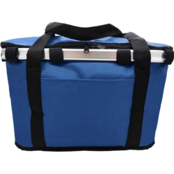 Koszyk piknikowy termiczny składany rowerowy Niebieski + Wkłady 400ml 2sztuki