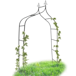 Pergola ogrodowa do róż i roślin pnących metalowa łuk ze szpicem 260cm