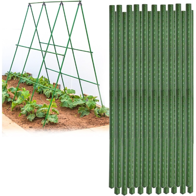 Stelaż do ogórków i pomidorów z tyczek ogrodowych 11mm 120x80cm