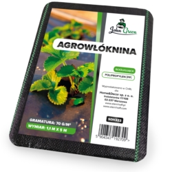 Agrowłóknina wiosenna ściółkująca na chwasty czarna 70g/m2 1,1x5m
