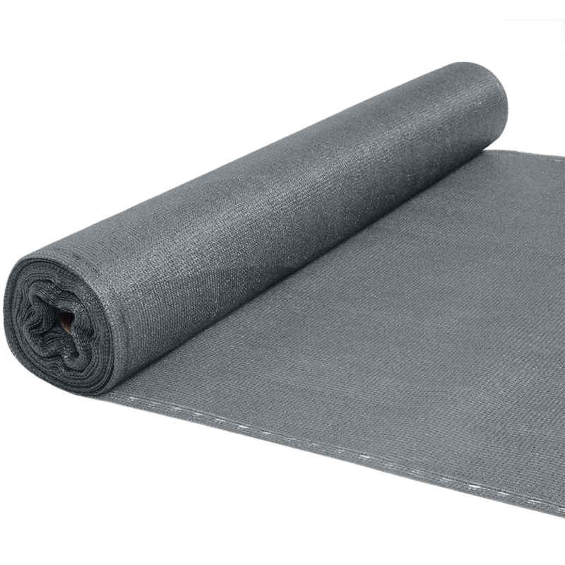 Siatka cieniująca na ogrodzenie masująca 90% 1,5x50m Szary + Opaski