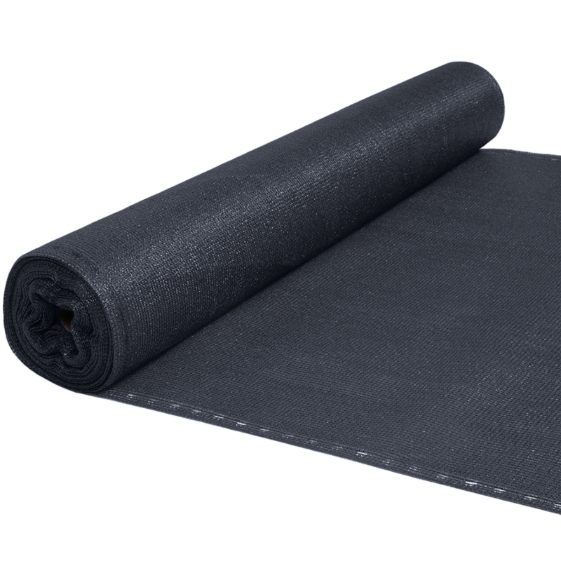 Siatka cieniująca na ogrodzenie masująca 90% 1,5x50m Grafitowy + Opaski