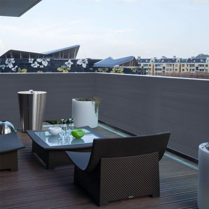 Siatka cieniująca na ogrodzenie masująca 90% 1,5x50m Grafitowy + Opaski