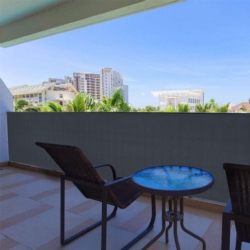 Siatka cieniująca na ogrodzenie masująca 90% 1,5x50m Grafitowy + Opaski