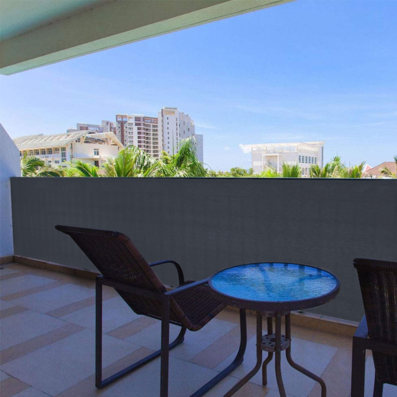 Siatka cieniująca na ogrodzenie masująca 62% 1,5x10m Grafitowy + Opaski