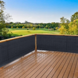 Siatka cieniująca na ogrodzenie masująca 62% 1,2x10m Grafitowy + Opaski