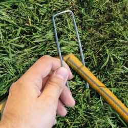 Szpilki do agrowłókniny metalowe ocynkowane U-kształtne kotwy, kołki 100 sztuk