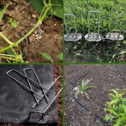 Szpilki do agrowłókniny metalowe ocynkowane U-kształtne kotwy, kołki 100 sztuk