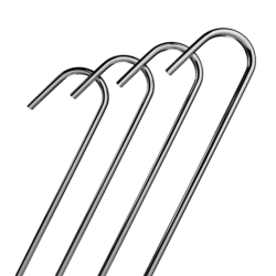 Szpilki do agrowłókniny metalowe ocynkowane J-kształtne kotwy, kołki 100 sztuk