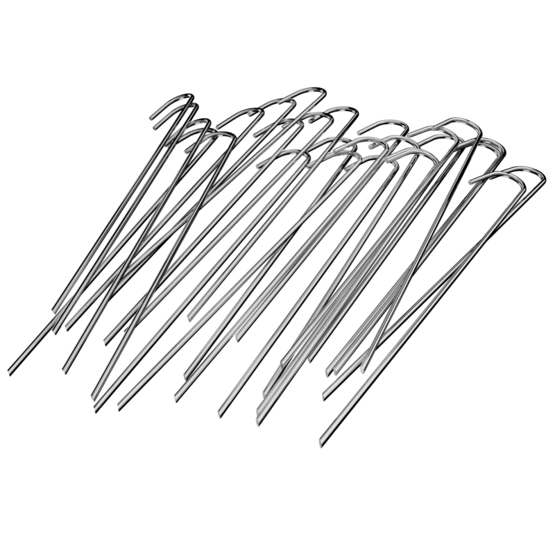 Szpilki do agrowłókniny metalowe ocynkowane J-kształtne kotwy, kołki 100 sztuk