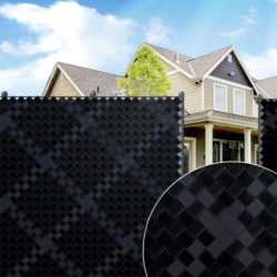 Taśma ogrodzeniowa do paneli ogrodzeniowych 4,75cm x 35m 450g/m2 Czarny + 20 Klipsów