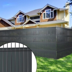 Taśma ogrodzeniowa do paneli ogrodzeniowych 4,75cm x 35m 450g/m2 Antracyt + 20 Klipsów