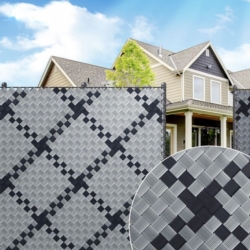 Taśma ogrodzeniowa do paneli ogrodzeniowych 4,75cm x 35m 450g/m2 Szary + 20 Klipsów