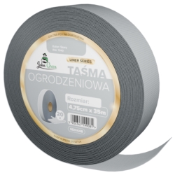 Taśma ogrodzeniowa do paneli ogrodzeniowych 4,75cm x 35m 450g/m2 Szary + 20 Klipsów