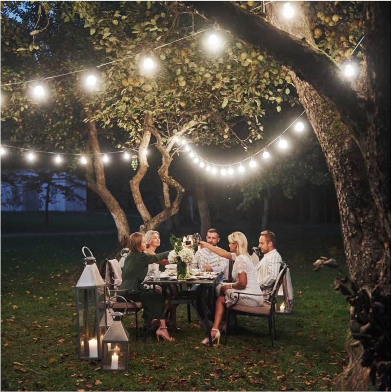 Girlanda solarna ogrodowa, Żarówki 10 LED