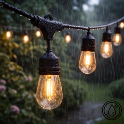 Girlanda ogrodowa solarna Żarówki Jarzeniowe 10 LED + Pilot