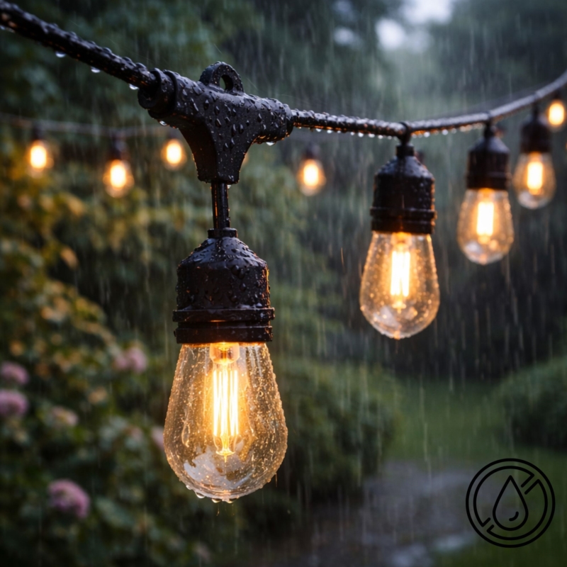 Girlanda ogrodowa solarna Żarówki Jarzeniowe 10 LED + Pilot