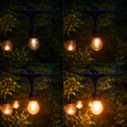 Girlanda ogrodowa solarna Żarówki Jarzeniowe 10 LED + Pilot