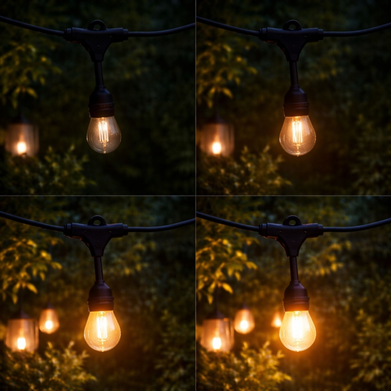 Girlanda ogrodowa solarna Żarówki Jarzeniowe 10 LED + Pilot