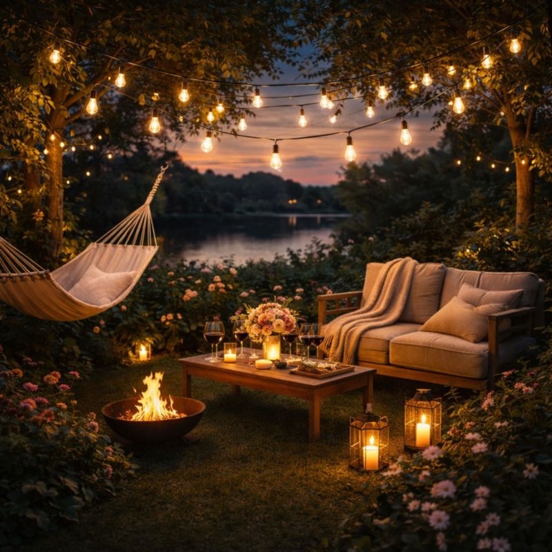 Girlanda ogrodowa solarna Żarówki Jarzeniowe 10 LED + Pilot