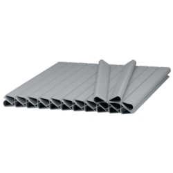 Komplet klipsów do taśmy ogrodzeniowej klipsy 19cm Szary 24 sztuki