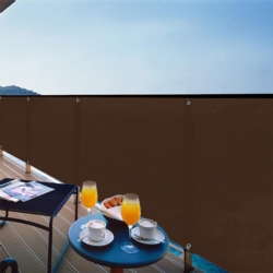 Osłona balkonowa na taras, balkon 7x1m 97% 150g/m2 Ciemny Brązowy