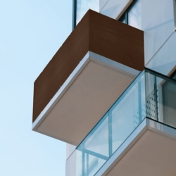 Osłona balkonowa na taras, balkon 7x1m 97% 150g/m2 Ciemny Brązowy