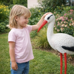 Figurka ogrodowa dekoracyjna Bocian 78cm