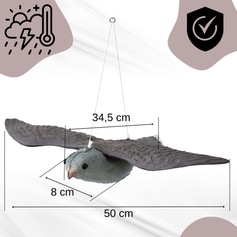 Jastrząb odstraszacz ptaków, gołębi na balkon, wiszący