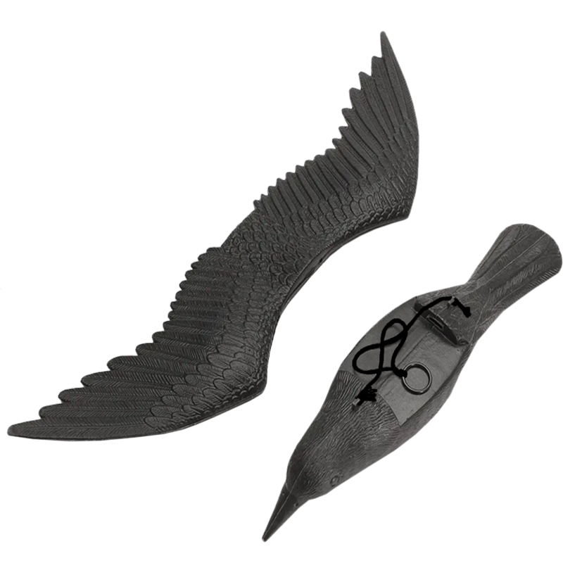 Kruk odstraszacz ptaków, gołębi na balkon, wiszący