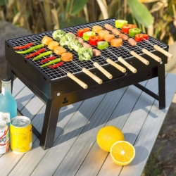 Grill węglowy turystyczny składany w walizkę