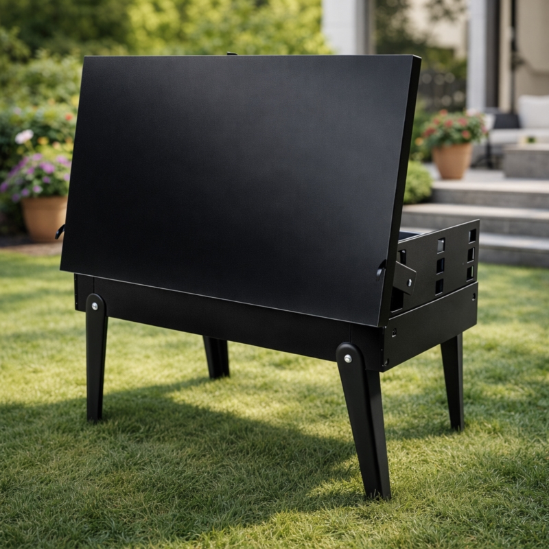 Grill węglowy turystyczny składany + Akcesoria