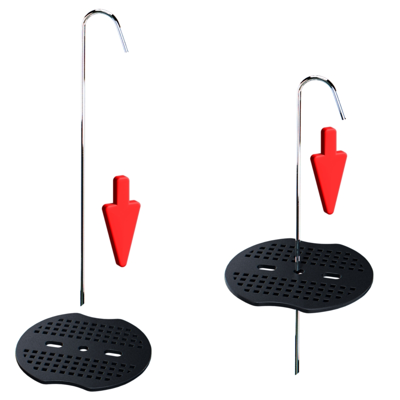 Podkładki do kotwy i szpilek metalowych do agrowłókniny lub siatki na krety 50 sztuk