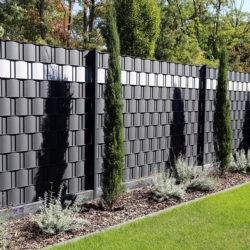 Taśma ogrodzeniowa HARD do paneli ogrodzeniowych 19cm x 26m 1200g/m2 UV+ Antracyt