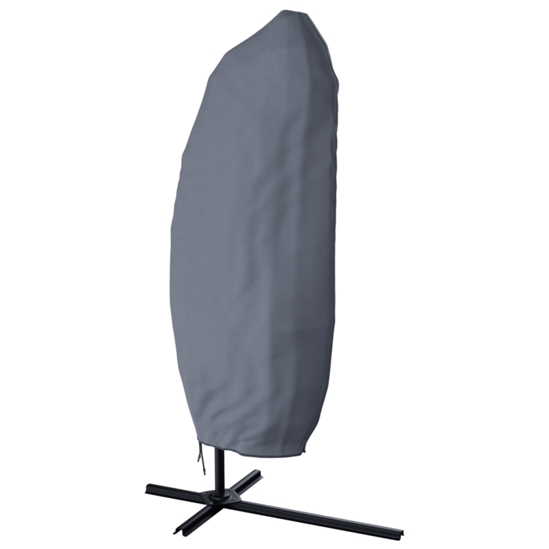 Parasol ogrodowy na wysięgniku składany 350cm Szary + Pokrowiec